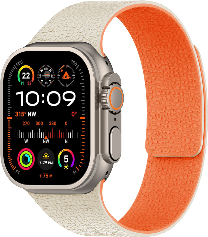 Apple iwatchs10 Huawei gt5 Samsung Xiaomi s4 ライチパターン gt6 シリコンソフト磁気吸着 s11 時計ストラップに適しています。|undefined