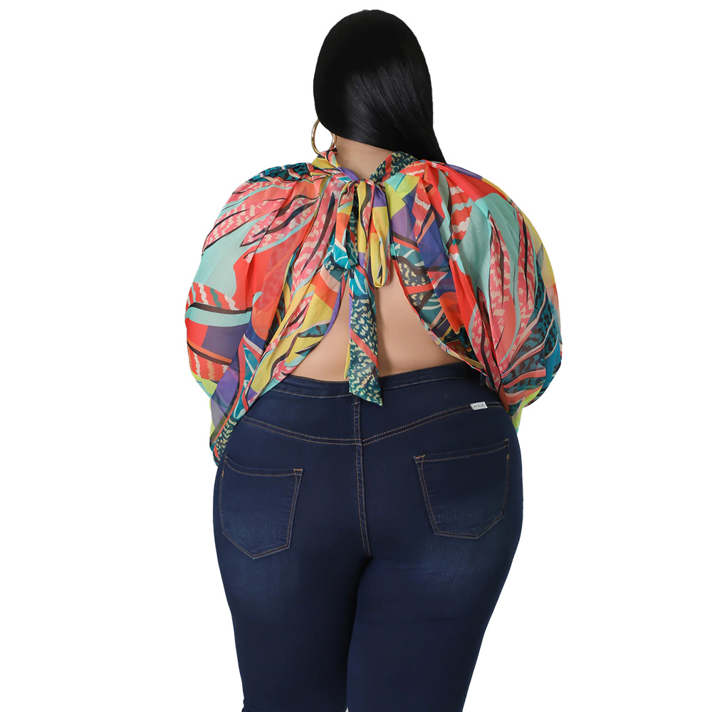 252g Weight Long Sleeve Sleeve Length Regular Sleeve Sleeve Type Spandex, Polyester, Chiffon Fabric Type Long Top Length Blouse Tops Type Daily, Street Occasion Round Neck Neckline Regular Fit Fit Type Color Block Pattern Spring&Summer Season Streetwear Style Blouse Long Sleeve Plus Size Tops Streetwear Color Block 37