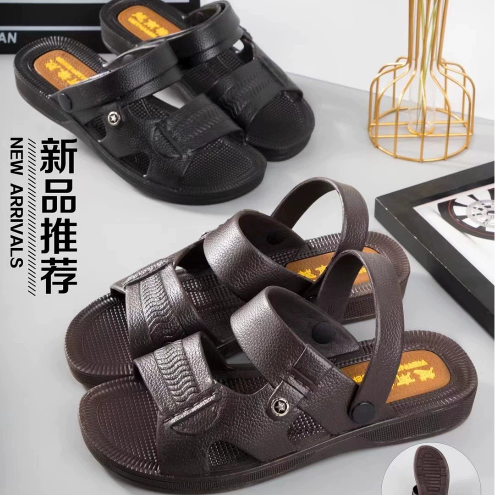 Мужские сандалии серии весна и лето новые мужские сандалии износостойкие повседневные резиновые противоскользящие мужские сандалии