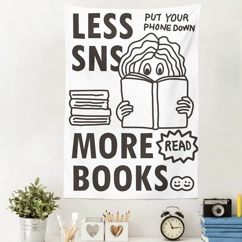 Читать больше книг Вдохновляющий текст Фон ткань Карта INS ветров decorative настенная подвеска ткань кофейня декоративный фон ткань