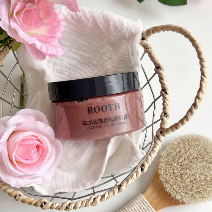 Exfoliante Corporal de Rosa 250g, Humectante y Exfoliante para Todo Tipo de Piel