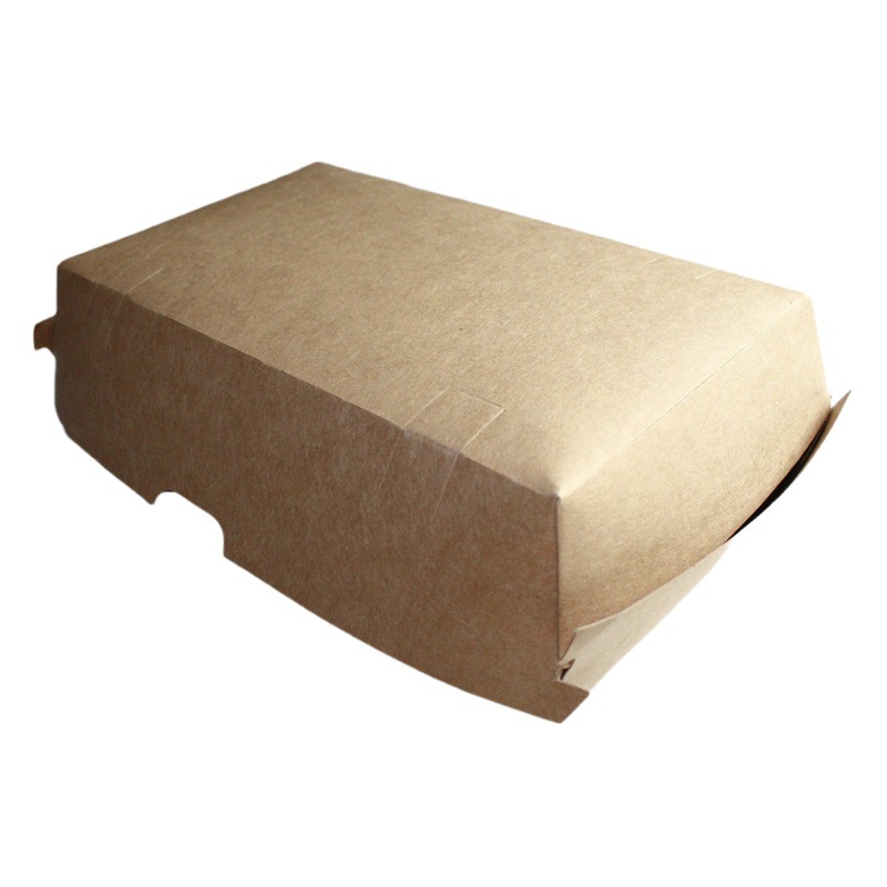 Caja de embalaje para llevar caja de papel Kraft desechable caja de hamburguesa caja de perro caliente caja de almuerzo caja de comida para llevar hamburguesa caja de pollo frito sushi