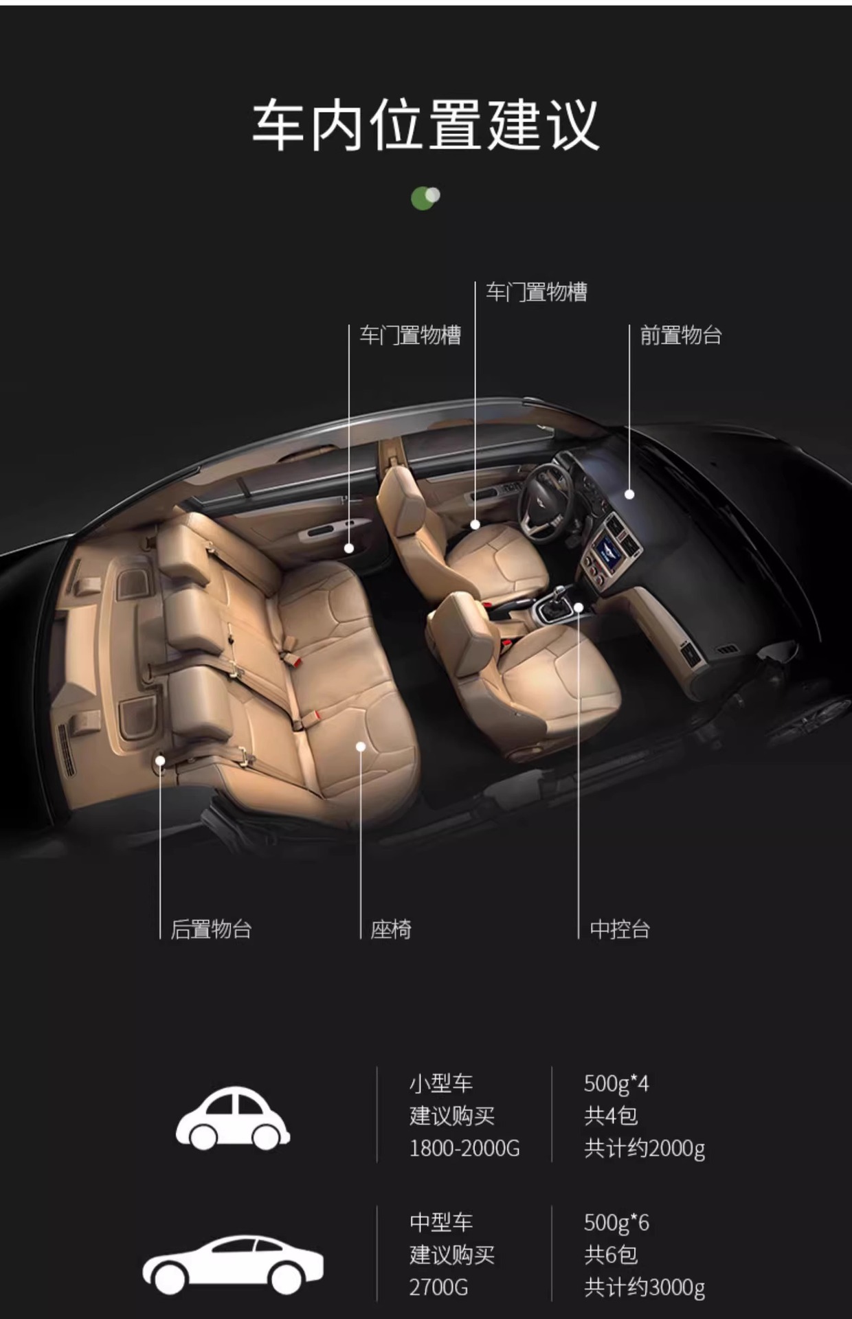 New car formaldehyde removal and odor elimination, special activated carbon for car interiors, car bamboo charcoal bag, car carbon bag for purification and odor removal