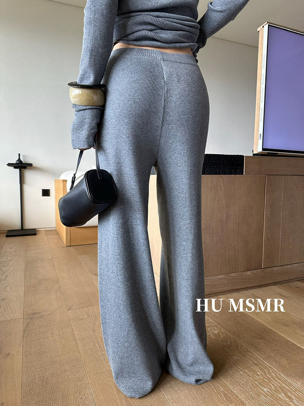 广州十三行HUMSMR秋上新爆款韩系舒适高腰百搭显瘦休闲裤H820|undefined