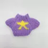 Yellow starfish on purple background