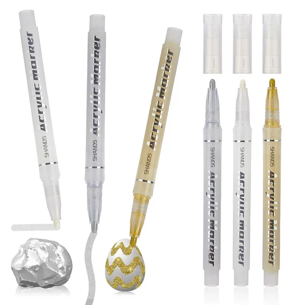Large capacity Acrylic Marker children students graffiti art painting gold silver white high gloss watercolor pen wholesale