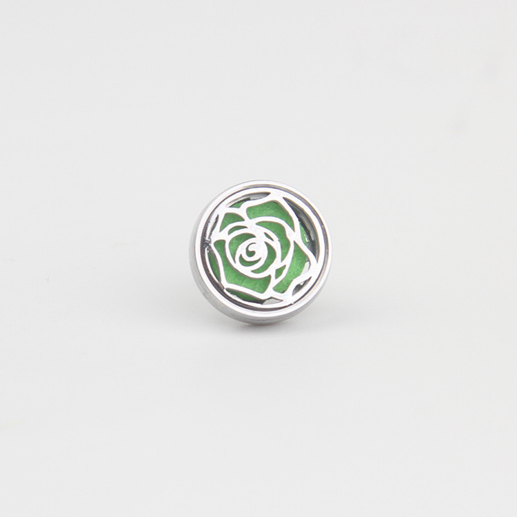 Aromaterapia piedra hebilla fragancia válvula de respiración clip Perfume Aceite Esencial pecho pin hebilla de acero inoxidable logotipo Hong Kong, Macao y Taiwán tiro especial image 14