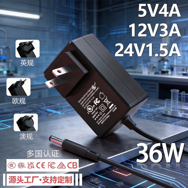 12V3A Power Adapter Ccc/Ul/Ce Certified 24V1.5A Lamp and Massager Power Supply 5V4A Charger