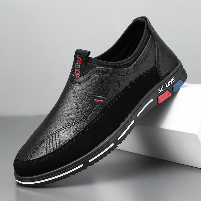 Zapatos para hombres otoño 2025 nuevos zapatos para hombres tendencia versátil impermeable zapatos de cuero para hombres zapatos de cuero casuales de un pie