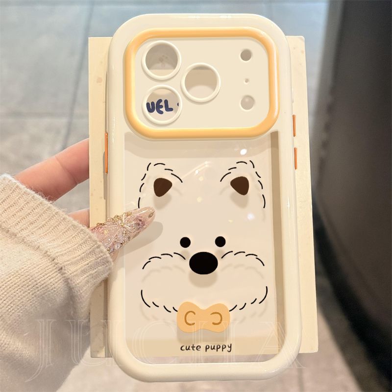 适用iphone17手机壳高颜值卡通苹果16promax情侣款15线条西高地