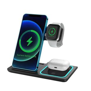 Three-In-One Wireless Charger Foldableing 15W Suitable for Apple Mobile Phone Wireless Charging Apple Earphones and Watch Charging