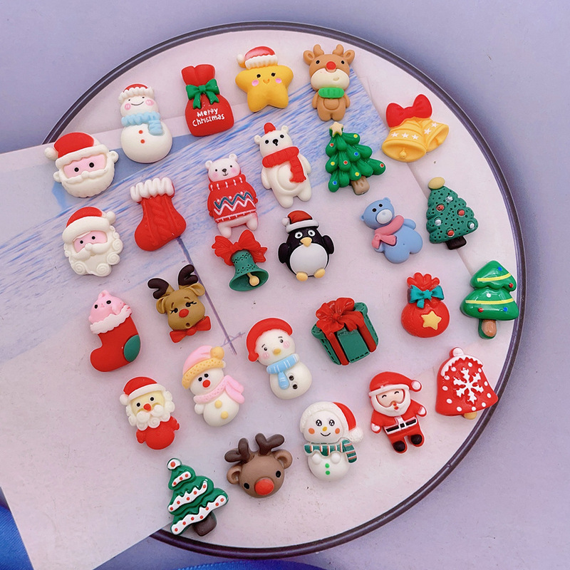 Christmas Resin Accessories DIY Christmas Jewelry Accessories Snowman Elk Old Man Cartoon Hairpin Hair Jewelry Accessories Christmas Resin Accessories DIY Christmas Jewelry Accessories Snowman Elk Old Man Cartoon Hairpin Hair Jewelry Accessories