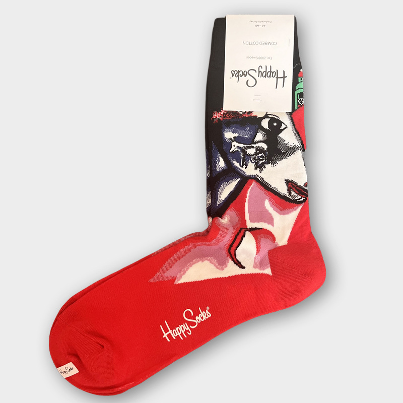 ハッピーソックス メンズソックス ミドル丈 コーマ綿 吸汗消臭 通気性 スウェーデン製 おしゃれ カラフル 薄手