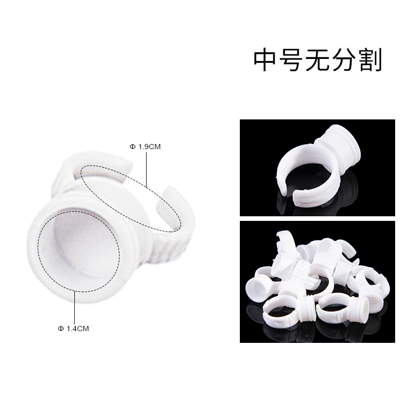 Fábrica de injerto de pestañas florecer taza de cristal dividida taza de anillo de pegamento circular en forma de corazón soporte de anillo de pegamento taza al por mayor