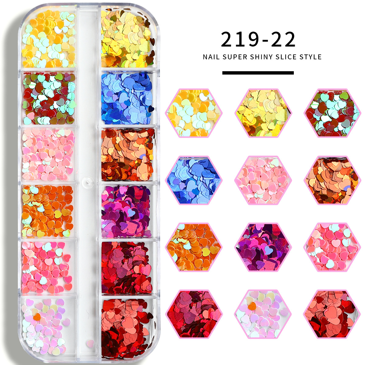Red manicure sequinilla de arce sequinilla láser otoño al por mayor DIY barra 12 cuadrícula manicure decoración sequinilla