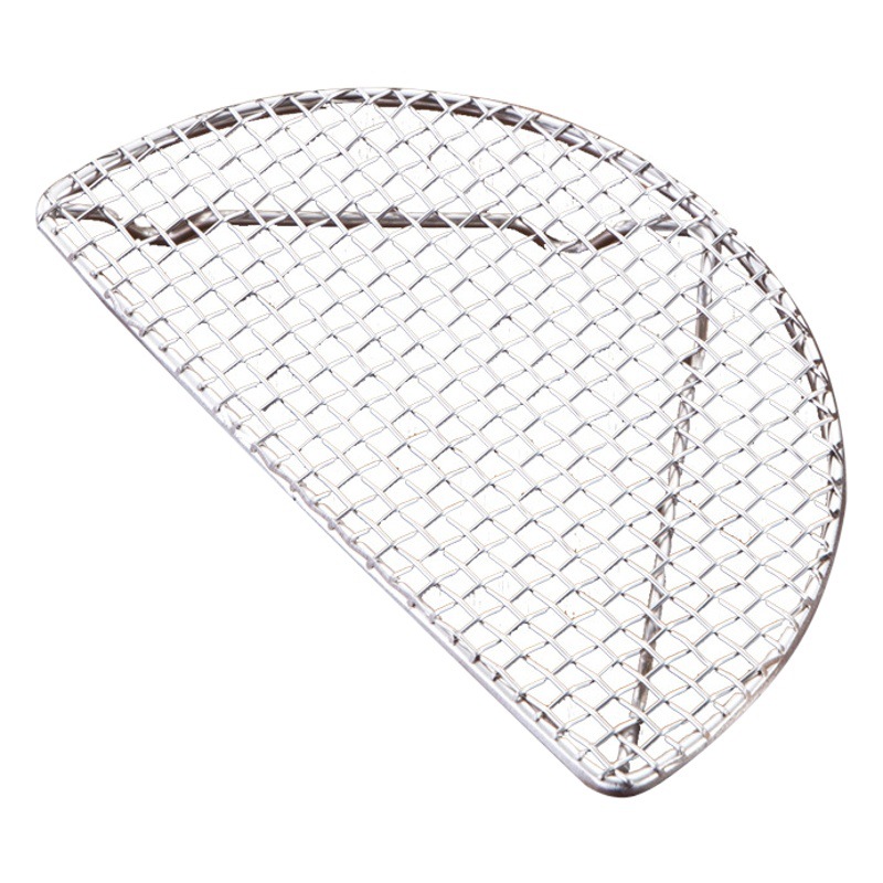 Stainless steel 304 barbecue net semi-circular tempura fried air-drying net pork chops oil-proof daily oven net tableware manufacturer