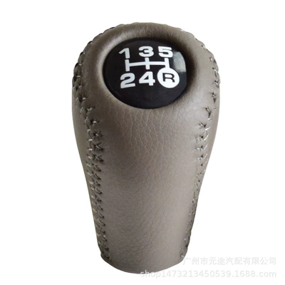 Sürətlər qutusu və əl tormozu başlıqları — is suitable for Toyota - sk-toyota11-5-speed-main-head-gray-leather-black-cover-manual-transmission