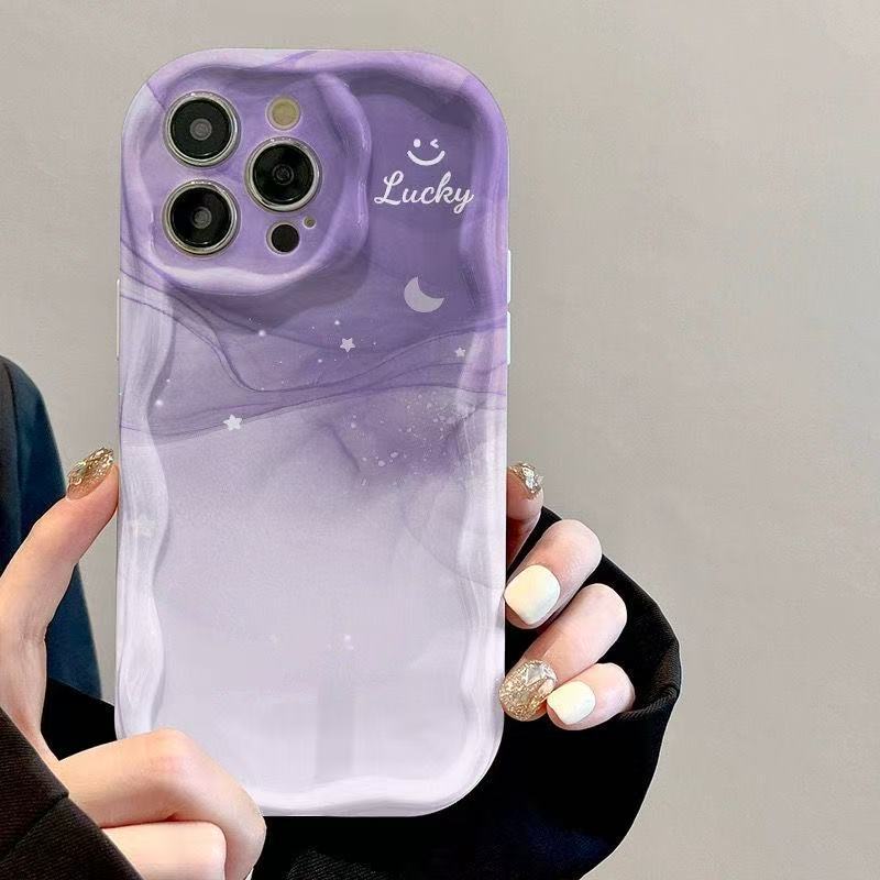 Funda para teléfono iphone16promax para cielo estrellado púrpura Apple 15 moda 14 Japón y Corea del Sur 13/12 nuevo 11