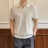 ZF8109-MW潮牌海鸥领针织短袖T恤简约时尚cleanfit透气上衣，男装针织衫/毛衣，星座614