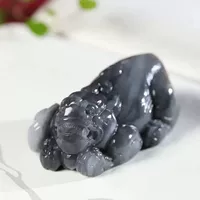 Hetian Jade Цепочка поставок натуральный Синьцзян Hetian Jade сине-белый материал семян нефрита нефрита ручка для мужчин и женщин
