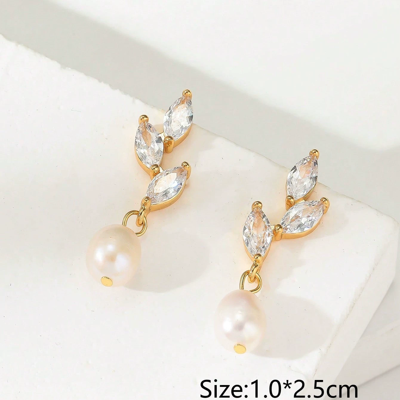 Модные серьги из жемчуга с Zirconia, аксессуар, (покупки за пределами страны), простой и элегантный дизайн, опт