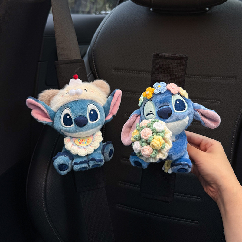 Genuine Stitch Car Seat Belt Shoulder Cover Car Safety Belt Decorative Anti-Wear Clothing for a Couple High-End