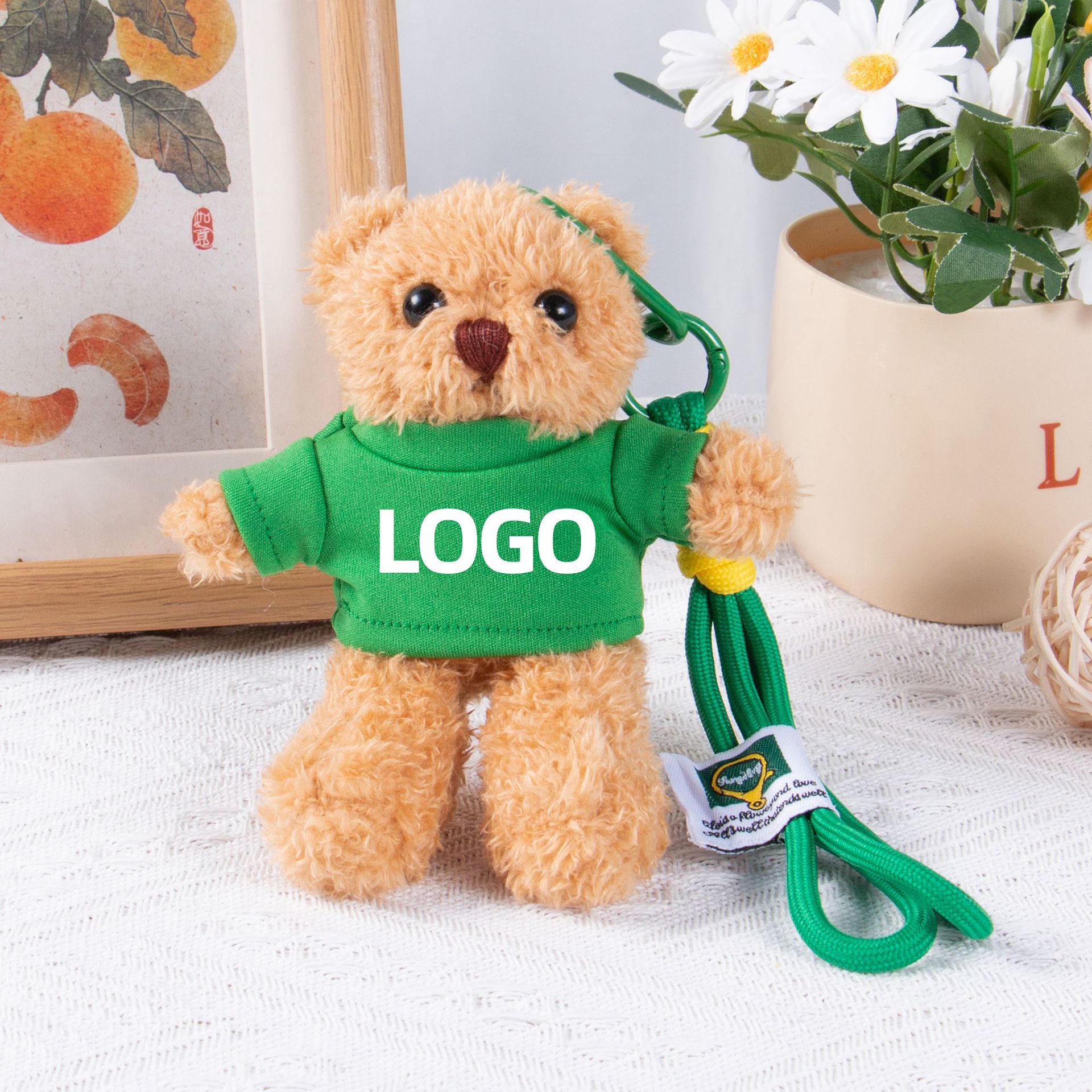 Teddy Bear Keychain Colgante Bolsa accesorios de ropa impresa LOGO vestido Teddy Teddy Doll juguetes de peluche