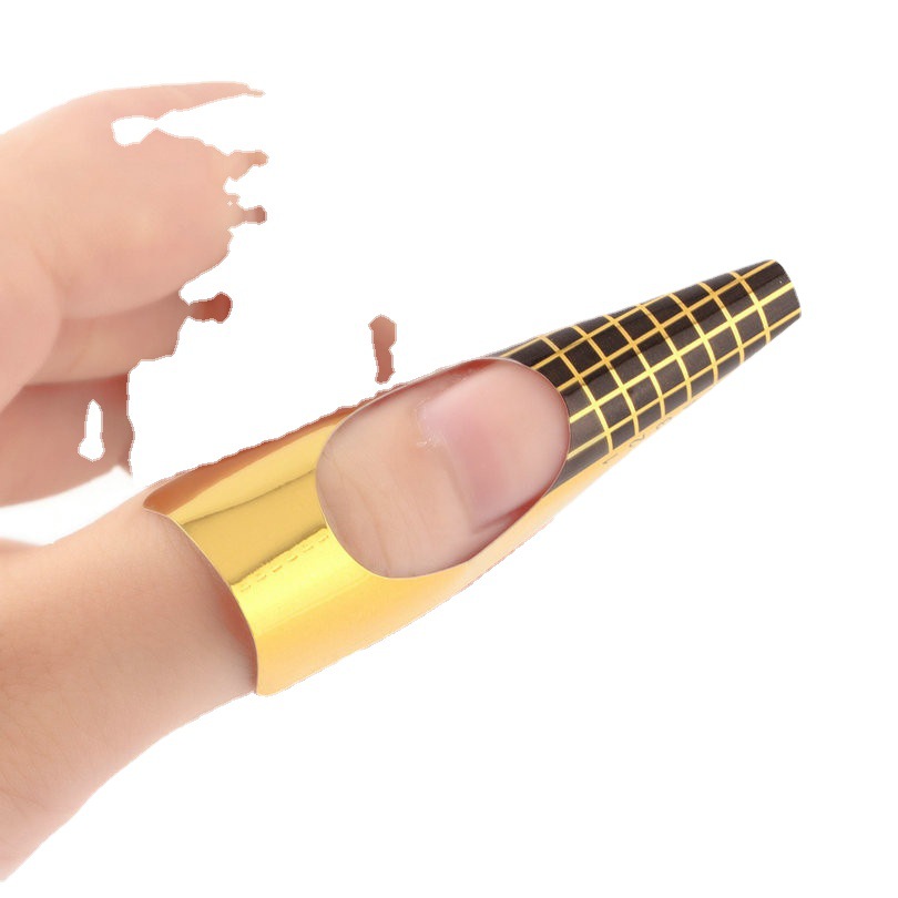 Suministros de uñas 100 piezas de papel cuadrado titular de papel de avión titular de papel de herradura titular de papel de mariposa 100 unids/set