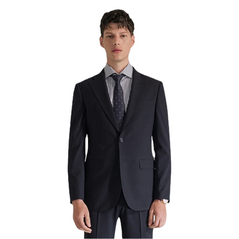 302 New Men's Professional Commuter Dress Business Suit Sales Advanced Sense Simple Color Light Luxury Business Suit