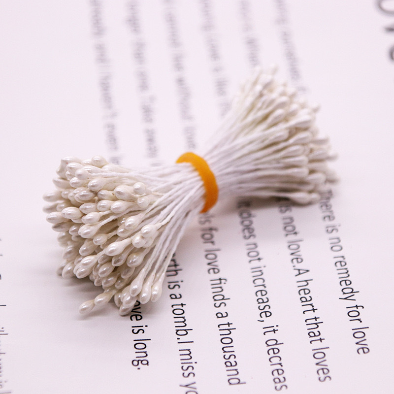55mmの長さのdiyは花の芯の真珠の花の蕊をシミュレーションしてシフォンの花の補助材料の手作りのアクセサリの部品の材料を作ります。