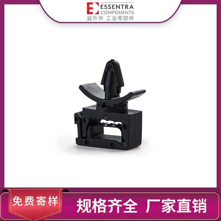 ESSENTRA益升华 黑色尼龙电线电缆线夹理线扣批发 FCWSS扁型线扣