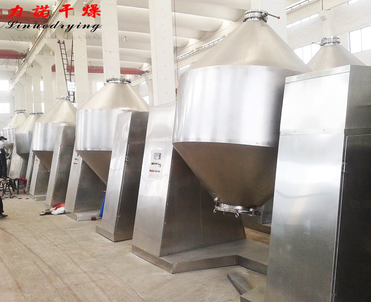 导热油加热的双锥真空干燥机-SZG2000L搪瓷回转双锥真空干燥设备