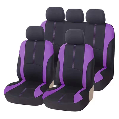 Universal seat cover — Cover Factory for Mexico, Temu, Europe - purple-9-piece-set-five-seats