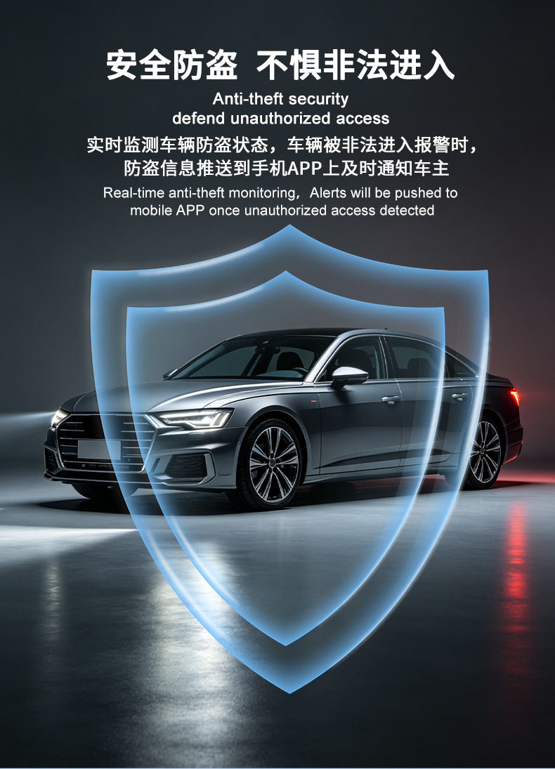 Car Key Suitable for Audi Q5A4L, with Sensor Keyless Entry, Remote Start, Digital Key, and Mobile Phone Control