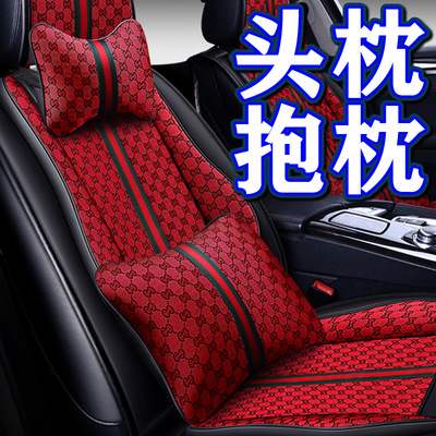 Cross border wholesale Antiquity automobile Headrest Cartoon Pillow Home to work in an office Lumbar pillow Lumbar pad Pillows The head of the car Waist