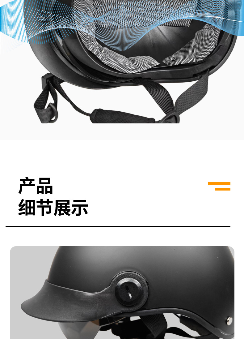 Cross-Border Export Zxc Retro Half Helmet Men's and Women's Electric Scoop Helmet Lightweight Helmet with Inner Mirror