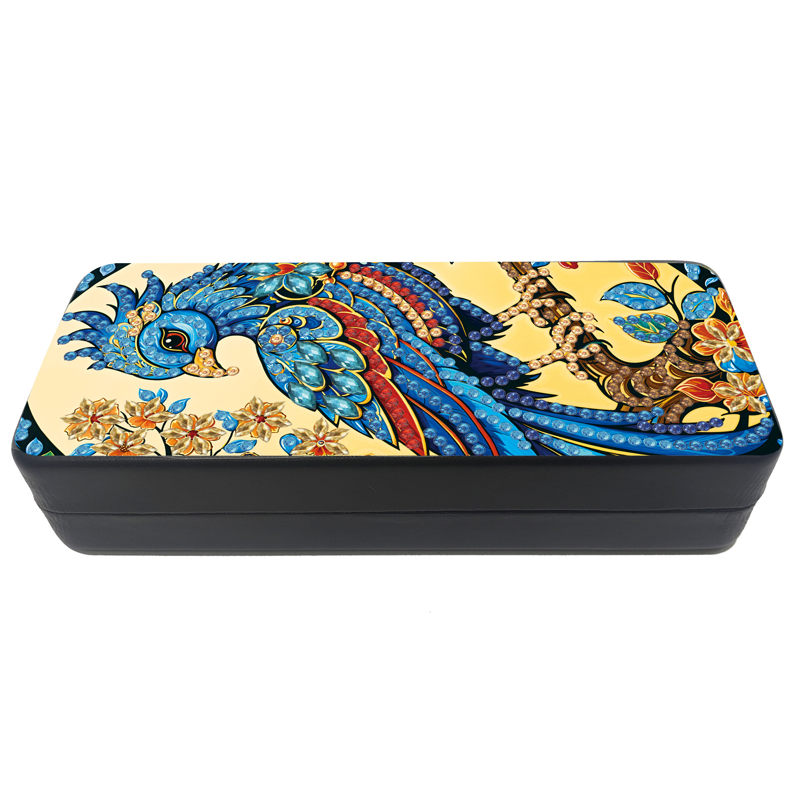 Transfronterizos para pintura de diamantes caja de perímetro hecha a mano DIY puntual pintura pegada caja de regalo dibujos animados 5D caja de gafas almacenamiento