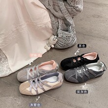 小众设计芭蕾舞运动鞋女2025年春季新款真皮厚底韩国玛丽珍休闲鞋
