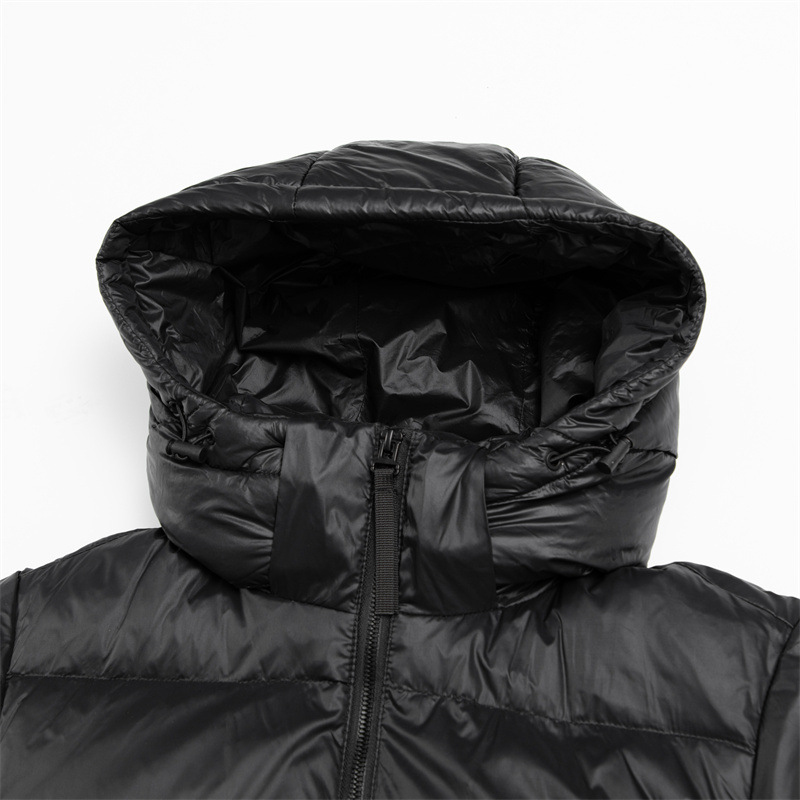 Damenbekleidung Schwarze, goldene und weiße Gänsedaunen-Kurzjacke für Damen 2024 Herbst und Winter Neues Paar warm verdickt hell vielseitig_voghion.com