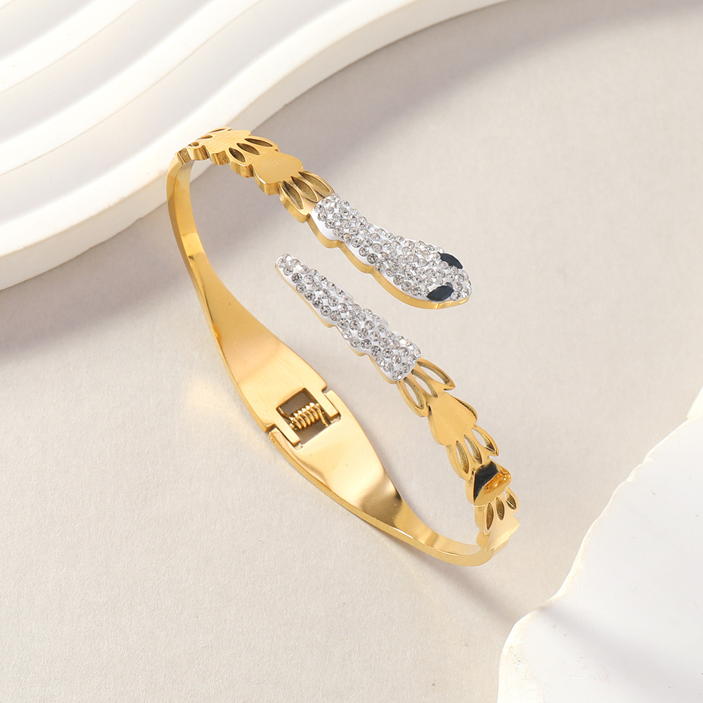 Europa y los Estados Unidos transfronterizos pulseras de acero de aluminio de aluminio de alta calidad para mujeres moda versátil números romanos diamantes joyas de acero inoxidable image 9