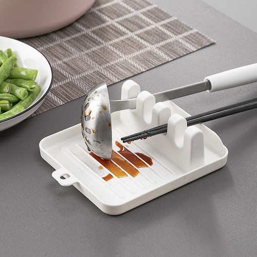 Kitchen spatula rack, spoon pad, chopstick storage rack, household countertop spatula drain rack, multi-functional storage pot lid rack