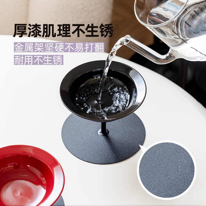 Cerámica creativa de pies altos de gran calibre de alto valor facial para mascotas y gatos cuello protector de columna cervical anti-derrumbe tazón de agua de grano