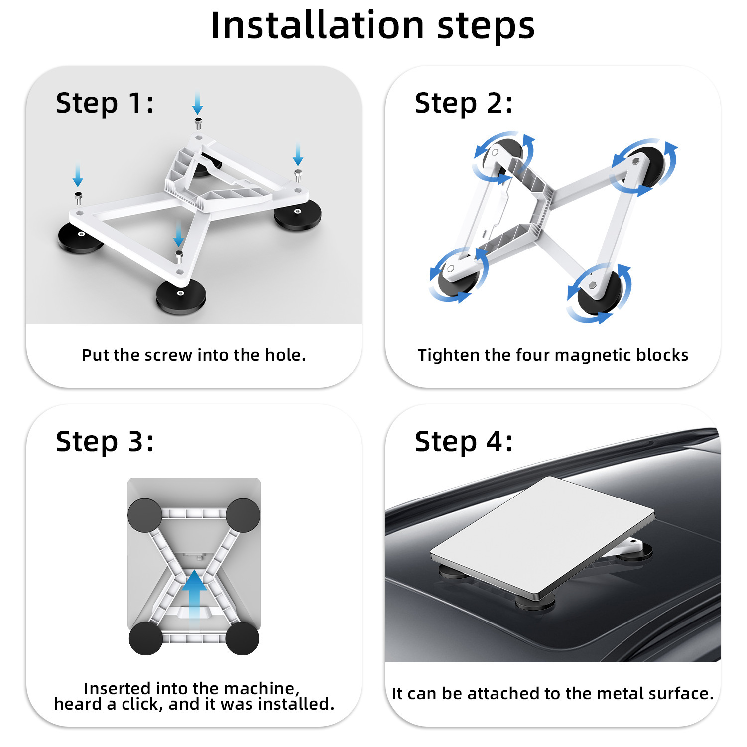 Cross-border hot item For star mini car roof magnetic mount ABS magnetic 66mm heat-resistant portable mount