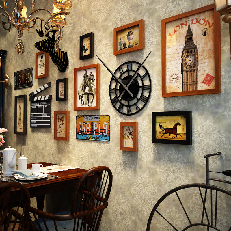 Polymer 2464 Retro Photo Wall LED Light Strip Industrial Style Combination Photo Frame Restaurant Luminous Decorative Picture Frame