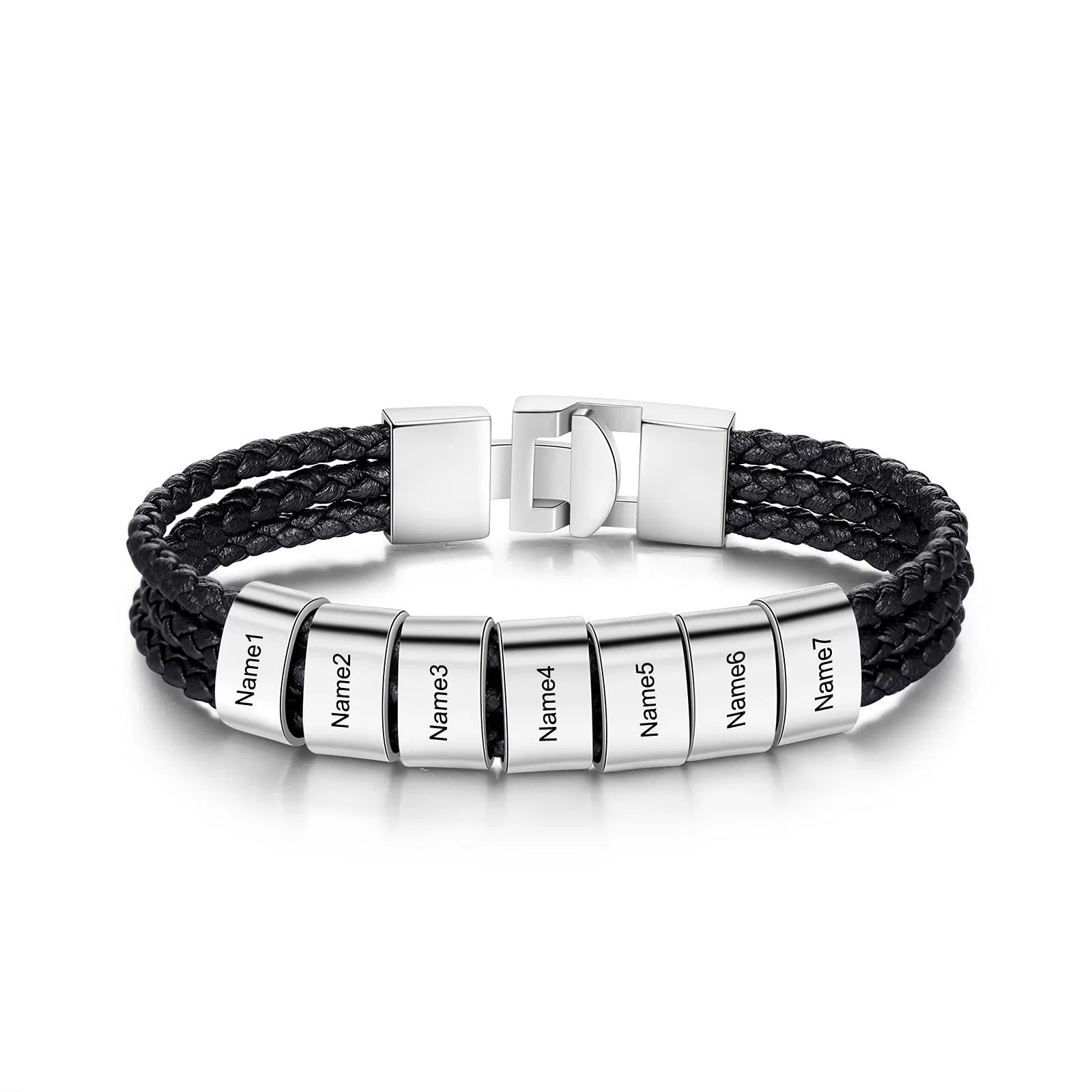 Black bracelet stainless steel