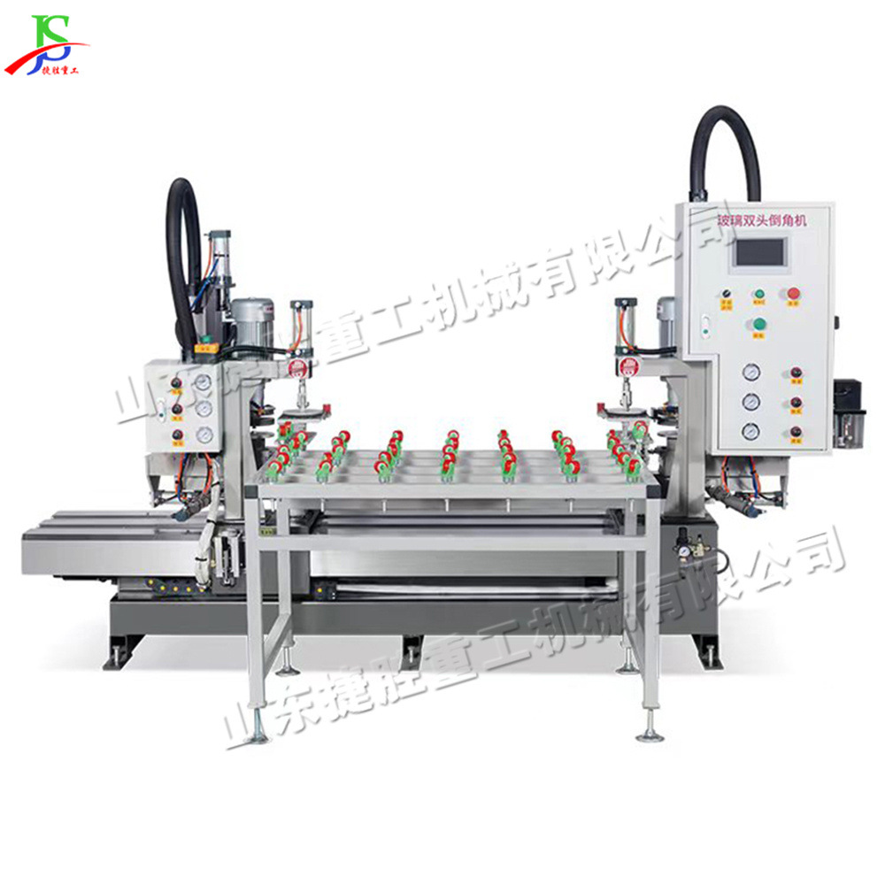 Muebles mesa de té panel máquina de molienda de ángulo máquina de biselado de vidrio de cabeza única y doble mesa de té máquina de redondeo de ángulo R