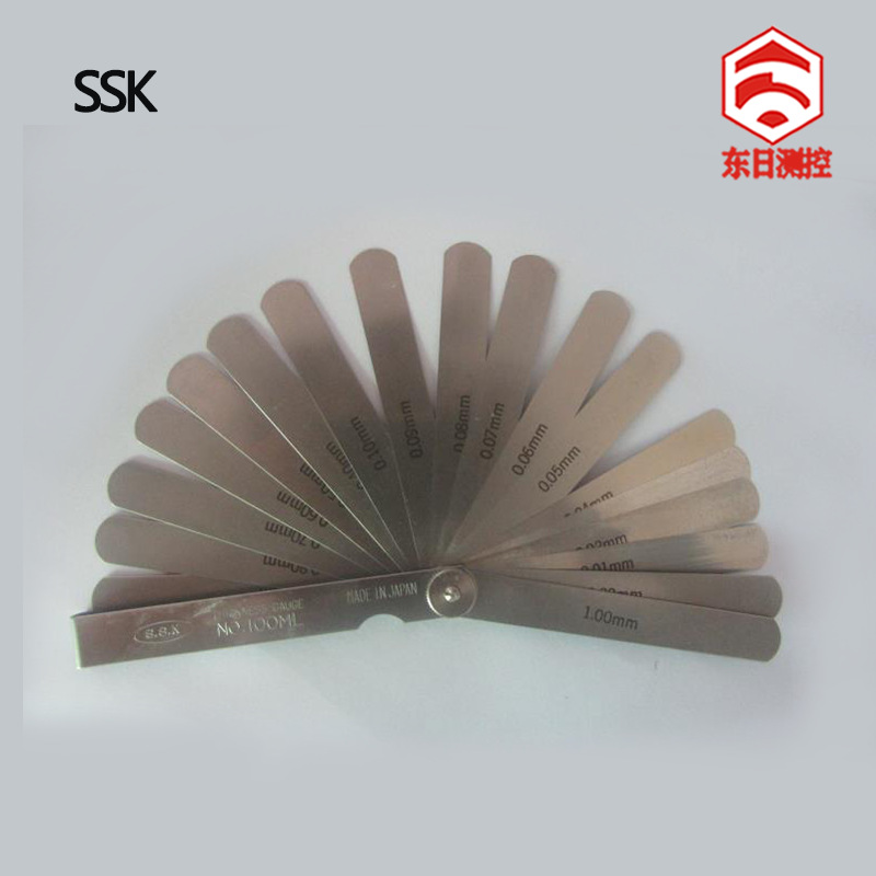 日本SSK厚薄规100MT 150MT塞尺0.04-3.00mm 12片10片20个起订