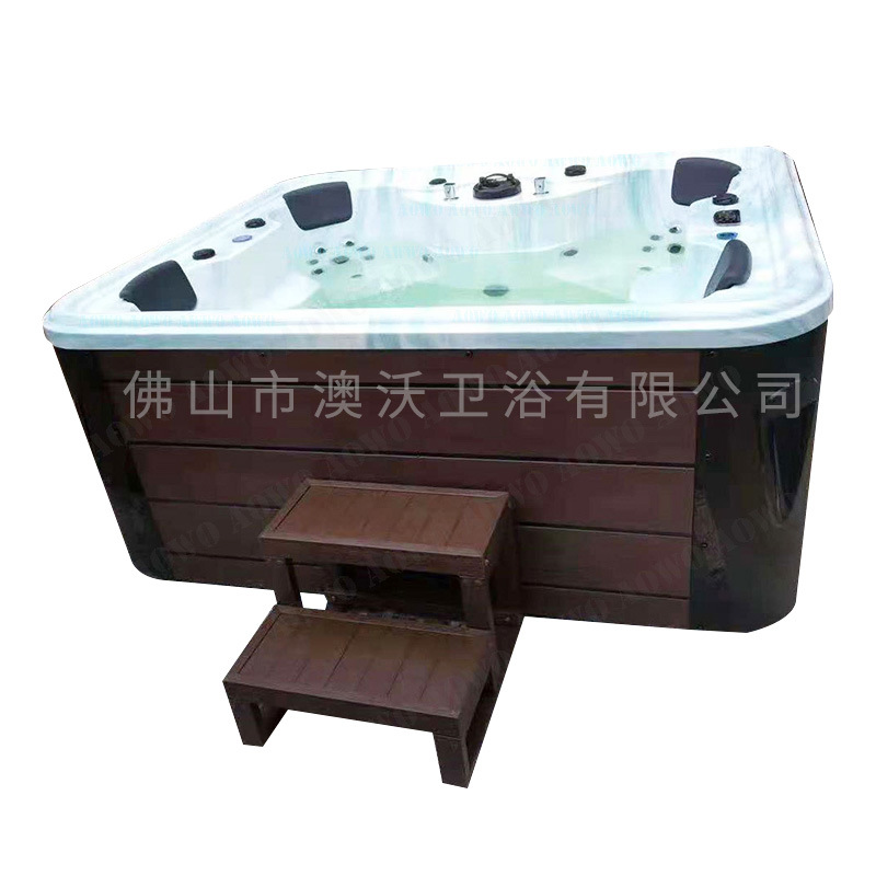 4-Persona al aire libre bañera JACUZZI spa cilindro surf masaje temperatura constante calefacción acrílico piscina grande bañera