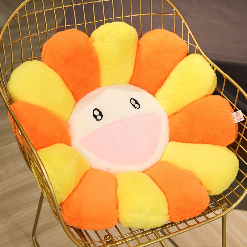 Piel de conejo colorido girasol cojín de peluche de juguete almohada Oficina Butt cojín estudiante kindergarten silla cojín
