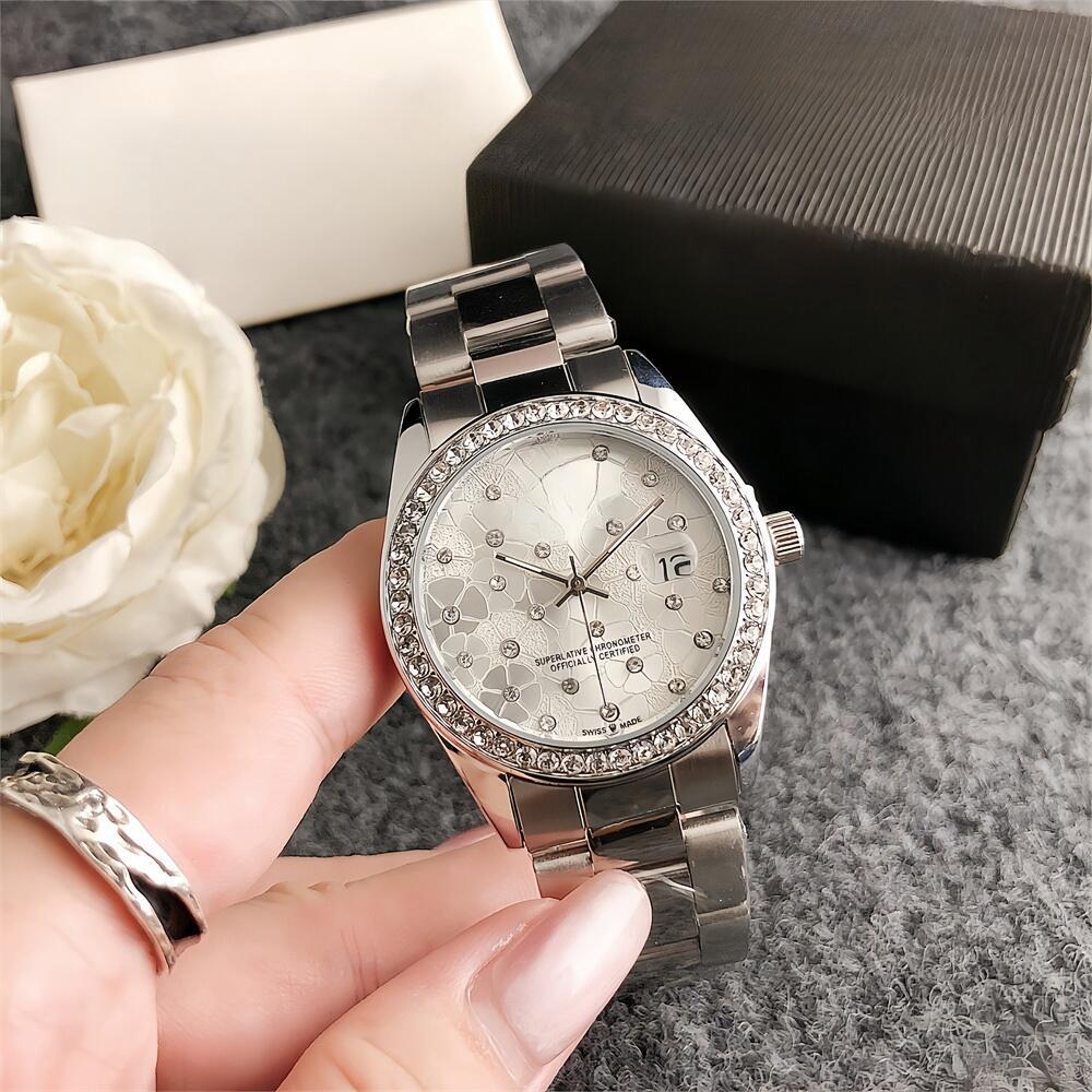 New Large Dial Watch Diamond-encrusted Flower Plate High-end Internet Celebric Fashion High-end Lovers Watch Men's Watch Women's Watch